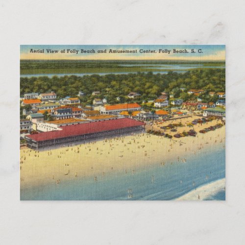 Folly Beach and Amusement Park South Carolina Postcard