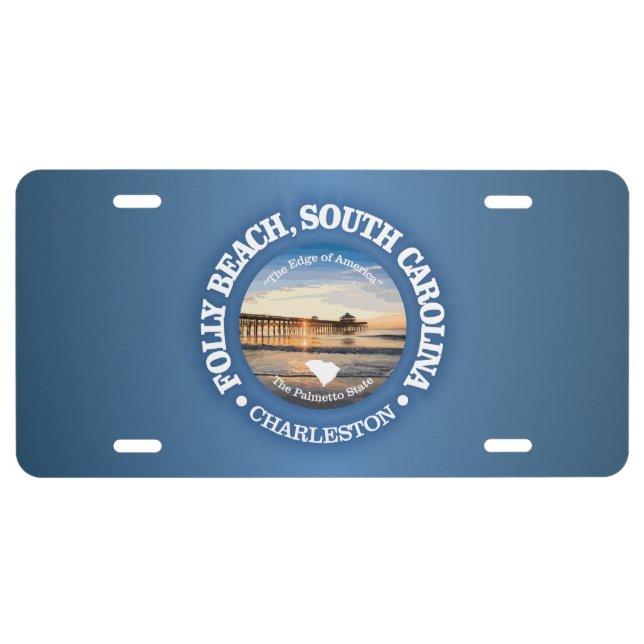 Folly Beach (C) License Plate (Front)