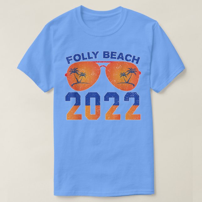 Folly Beach Lover summer and beach vacay tee Retro (Design Front)
