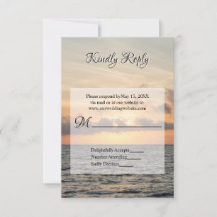 Folly Beach Morning RSVP Wedding Card
