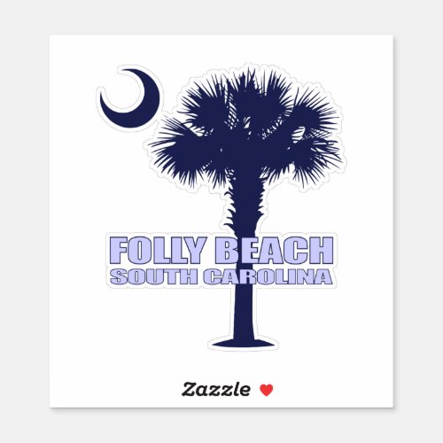 Folly Beach PC Sticker
