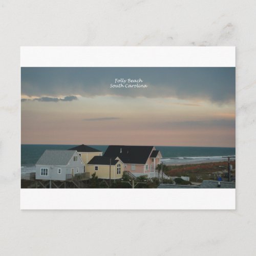 Folly Beach Pastel Postcard