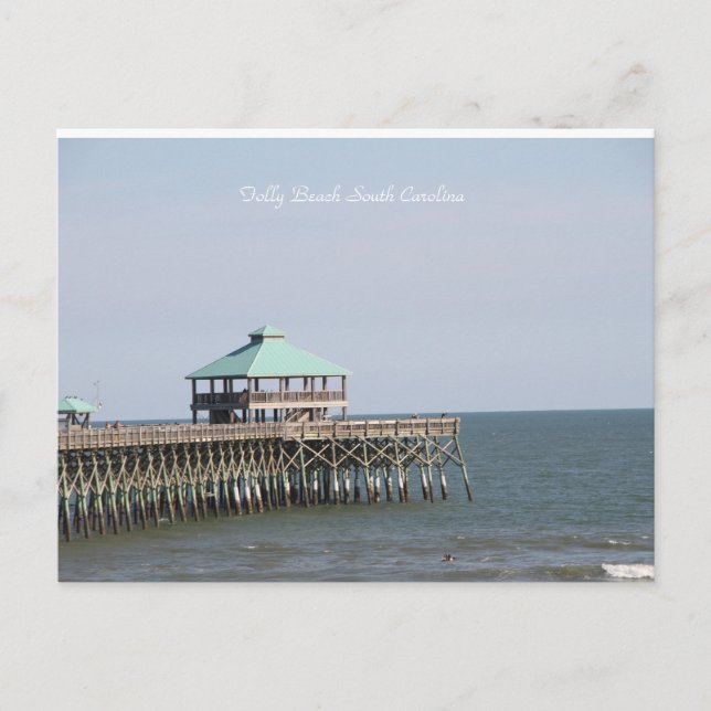 Folly Beach SC, Pier, Charleston, Photography Postcard (Front)