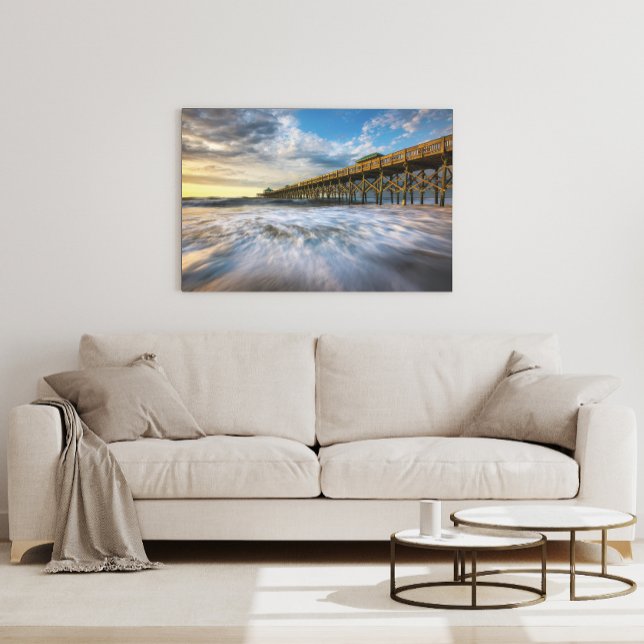 Folly Beach SC Pier Charleston South Carolina Seas Acrylic Print (Creator Uploaded)