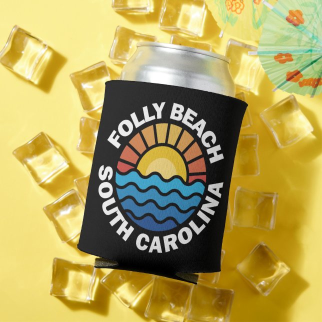 Folly Beach, South Carolina Can Cooler (In Situ Summer)