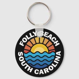 Folly Beach, South Carolina Keychain