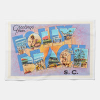 Folly Beach South Carolina SC Old Vintage Postcard