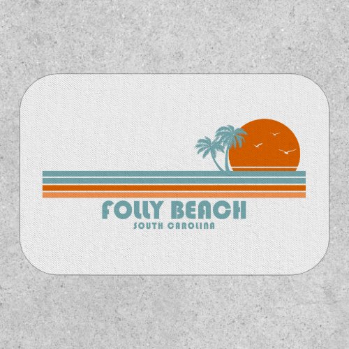 Folly Beach South Carolina Sun Palm Trees Patch