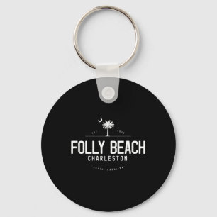 Folly Beach South Carolina Surfing Keychain