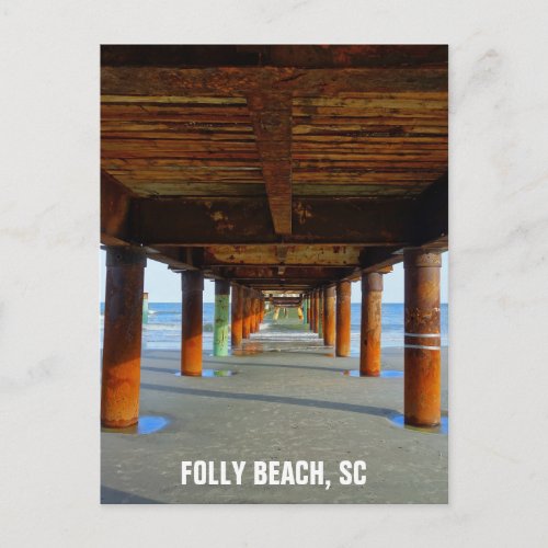 Folly Beach South Carolina Travel Photo Postcard