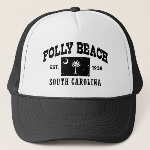 Folly Beach South Carolina Trucker Hat