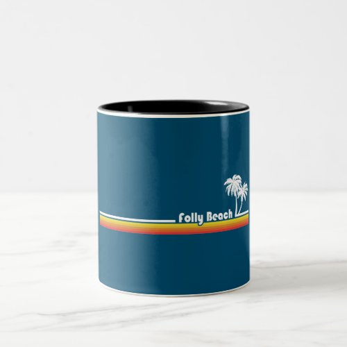 Folly Beach South Carolina Two_Tone Coffee Mug