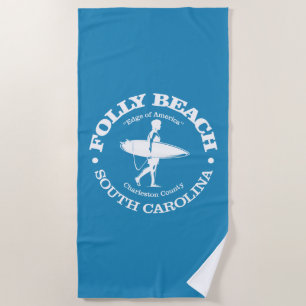 Folly Beach (surfer) Beach Towel