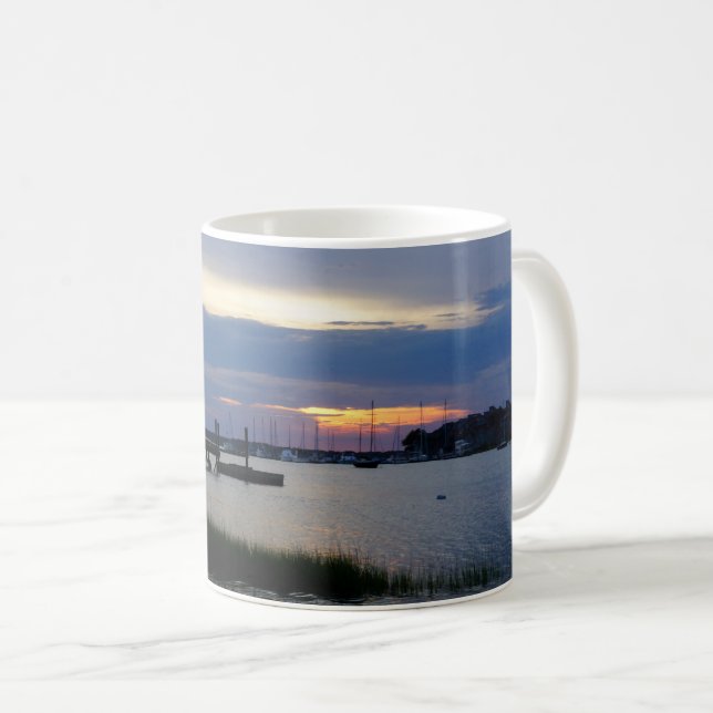 Folly Harbor Sunset Coffee Mug (Front Right)