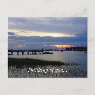 Folly Harbor Sunset Postcard