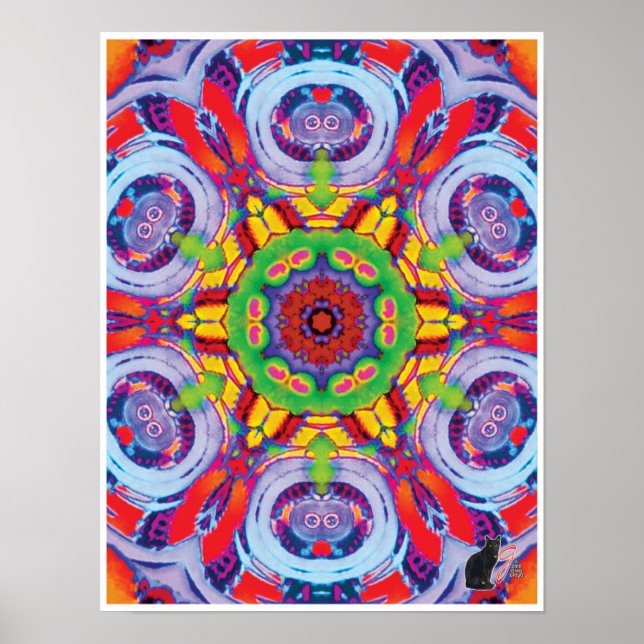 Folly Kinetic Collage Kaleidoscope Poster (Front)