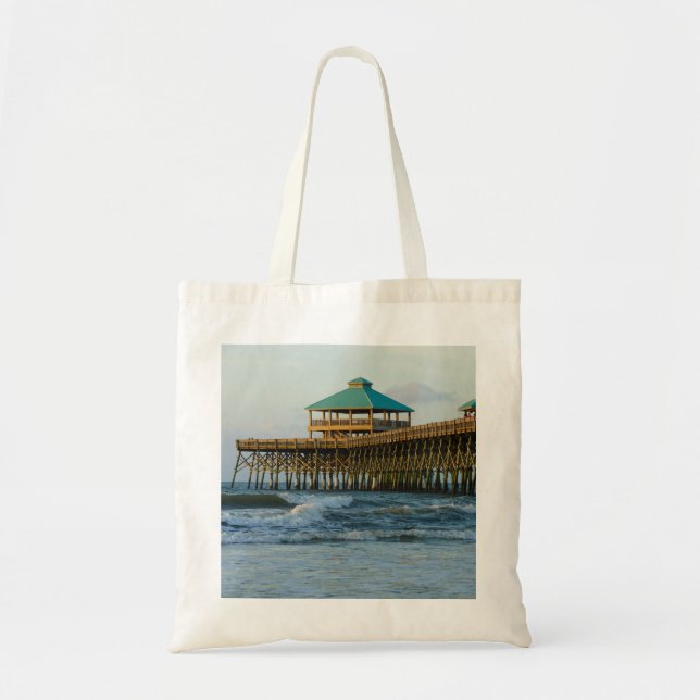 Folly Pier Morning Tote Bag (Front)