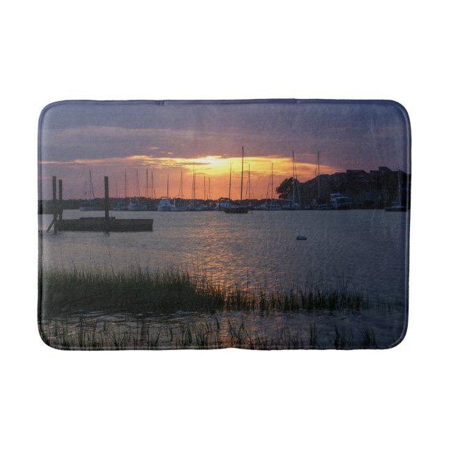Folly River Sunset Bathroom Mat (Front)