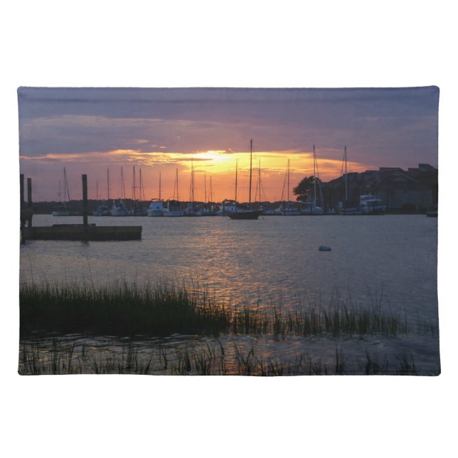 Folly River Sunset Cloth Placemat (Front)