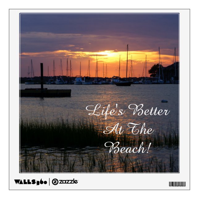 Folly River Sunset Wall Sticker (Front)