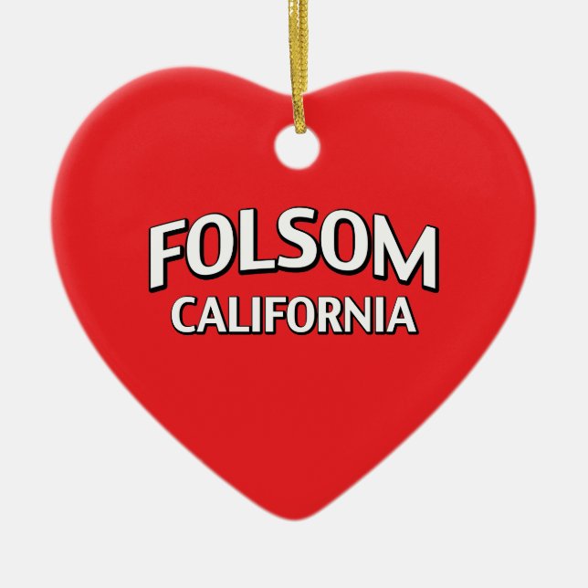 Folsom California Ceramic Ornament (Front)