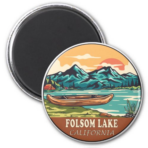 Folsom Lake California Boating Fishing Emblem Magnet