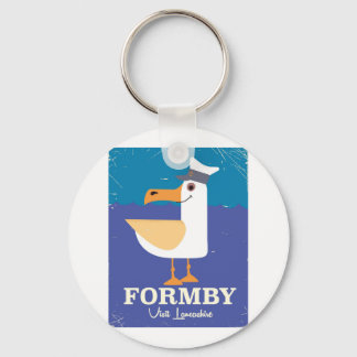 Fomby Lancashire seagull travel poster Keychain