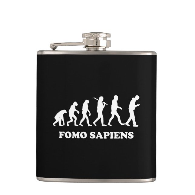Fomo Sapiens Flask (Front)