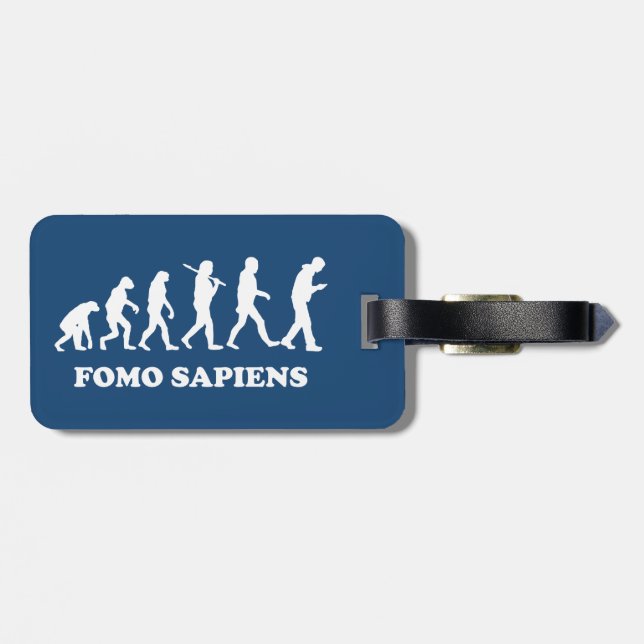Fomo Sapiens Luggage Tag (Back Horizontal)