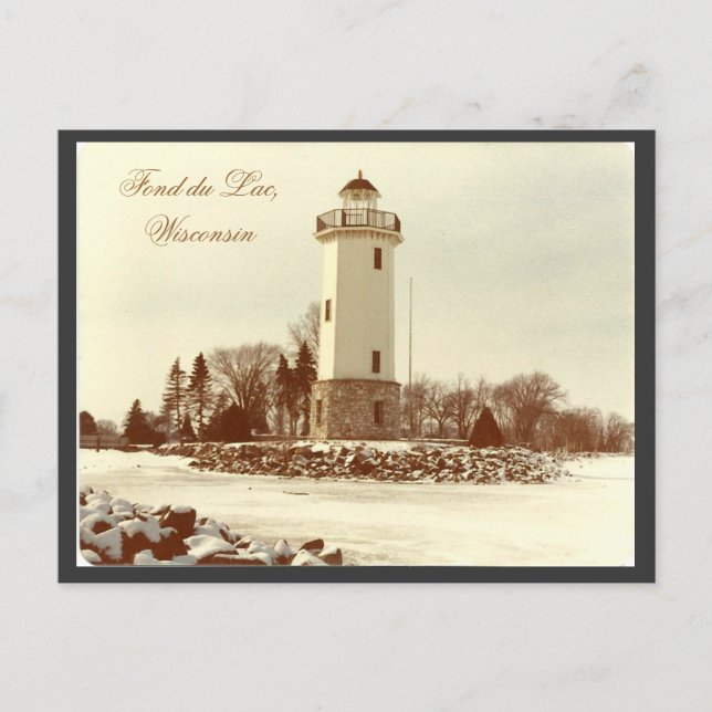 Fond du Lac Lighthouse Postcard (Front)
