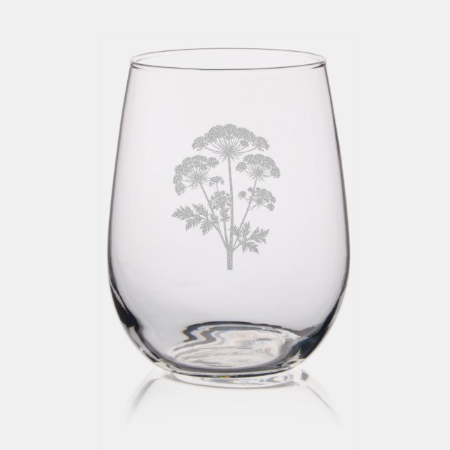 FONDNESS | Wedding Etched  Stemless Wine Glass (Glassware)