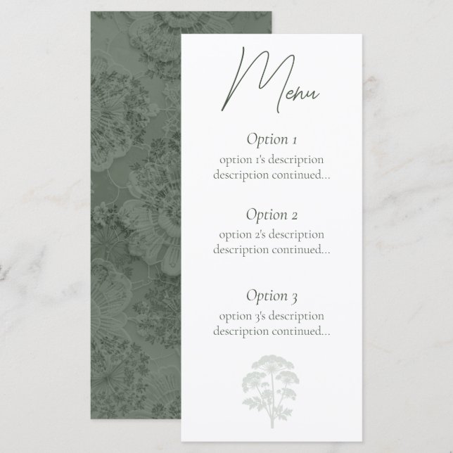 FONDNESS | Wedding Menu (Front/Back)