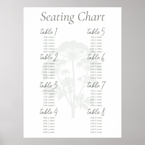 FONDNESS | Wedding Seating Chart Poster