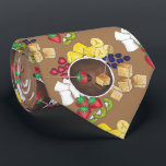 Fondue Fruit Cake Berries Marshmallow Dessert Food Neck Tie<br><div class="desc">Design features an original illustration of a chocolate fondue pot with strawberries,  raspberries,  pineapple,  bananas,  blueberries,  kiwi fruit,  marshmallows,  and pound cake cubes,  along with dipping sticks. Ideal for a chocoholic,  fondue business,  chocolatier,  dessert shop,  or any fan of retro desserts.</div>