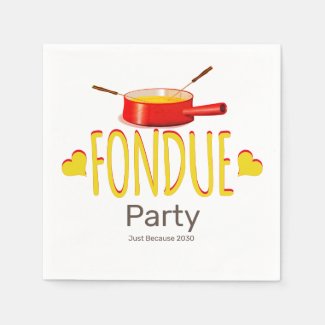 Fondue hearts and pot  - party