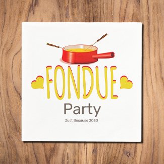 Fondue hearts and pot - party