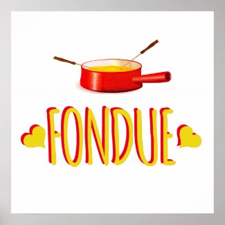 Fondue hearts and pot