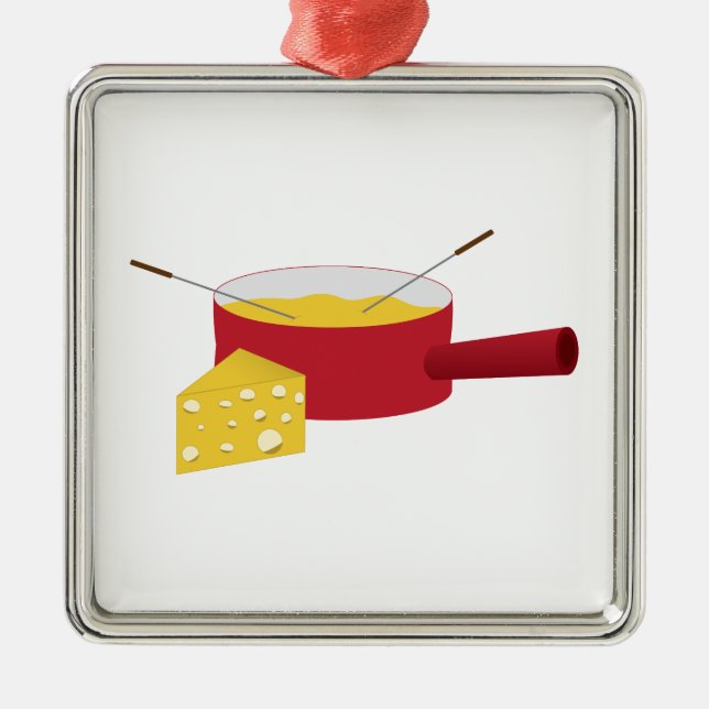 Fondue Metal Ornament (Front)