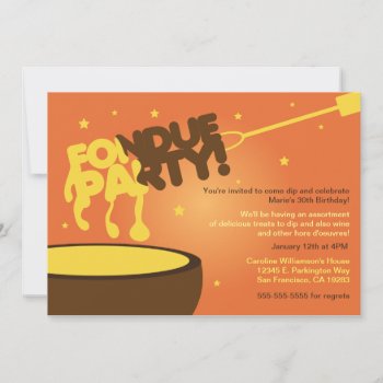 Fondue Party Invitation - Cheese by youreinvited at Zazzle