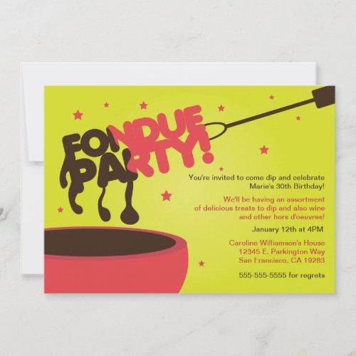 Fondue Party Invitation _ Chocolate