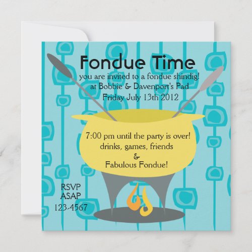 Fondue Time Invitation