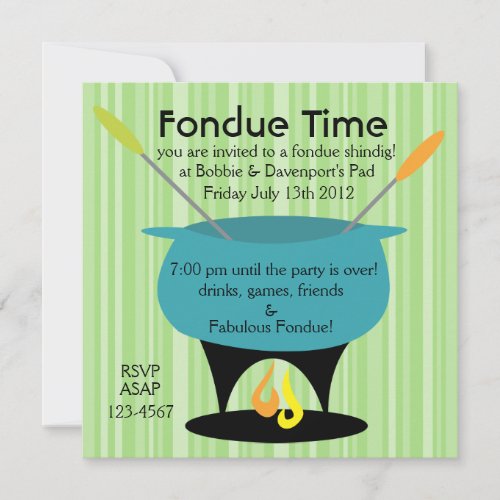 Fondue Time Invitation