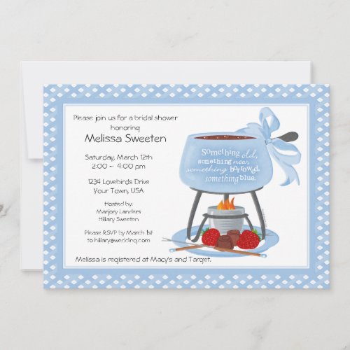 Fondue Wedding Shower Invitation