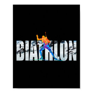 Font Biathlon Winter Sports  Poster