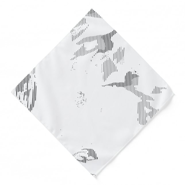  font, music, monochrome, circle, pattern, monochr bandana (Front)