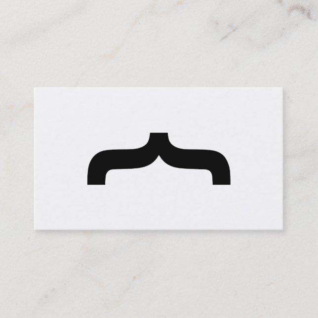 Font Mustache Business Card (Front)
