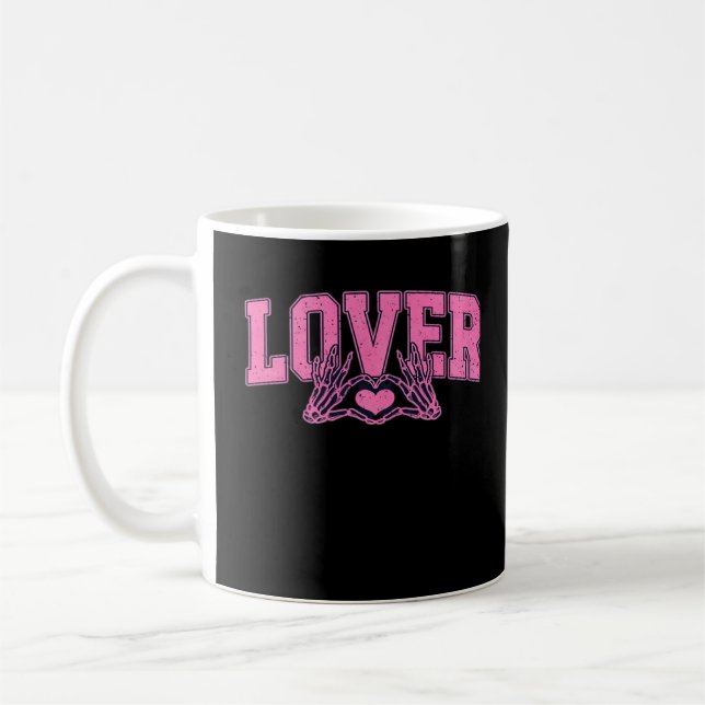 Font With Skeleton Hands Classic Design Coffee Mug (Left)