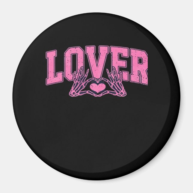 Font With Skeleton Hands Classic Design Magnet (Front)