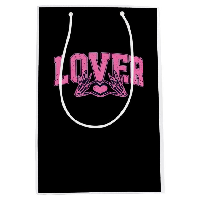 Font With Skeleton Hands Classic Design Medium Gift Bag (Front)