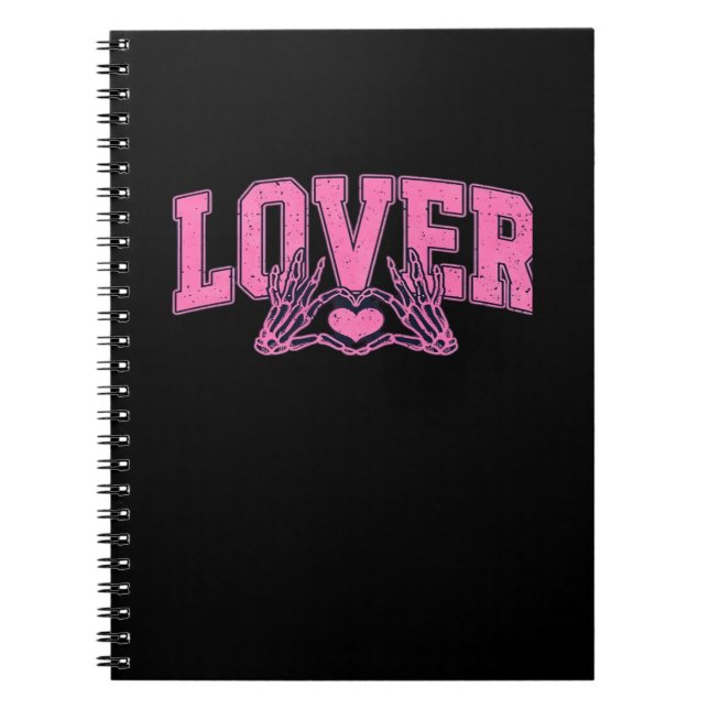 Font With Skeleton Hands Classic Design Notebook (Front)